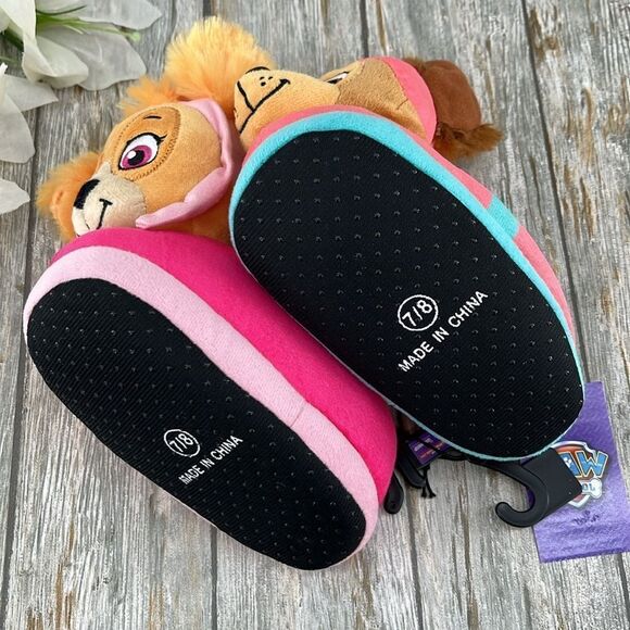 Baby Toddler Girl Paw Patrol Comfy Cozy Slippers Size 7/8 - Picture 7 of 12